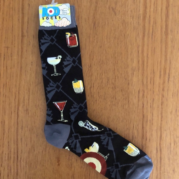 Modsocks Speakeasy Classic Cocktail Men's Crew Socks Modcloth Father’s Day - Picture 2 of 4
